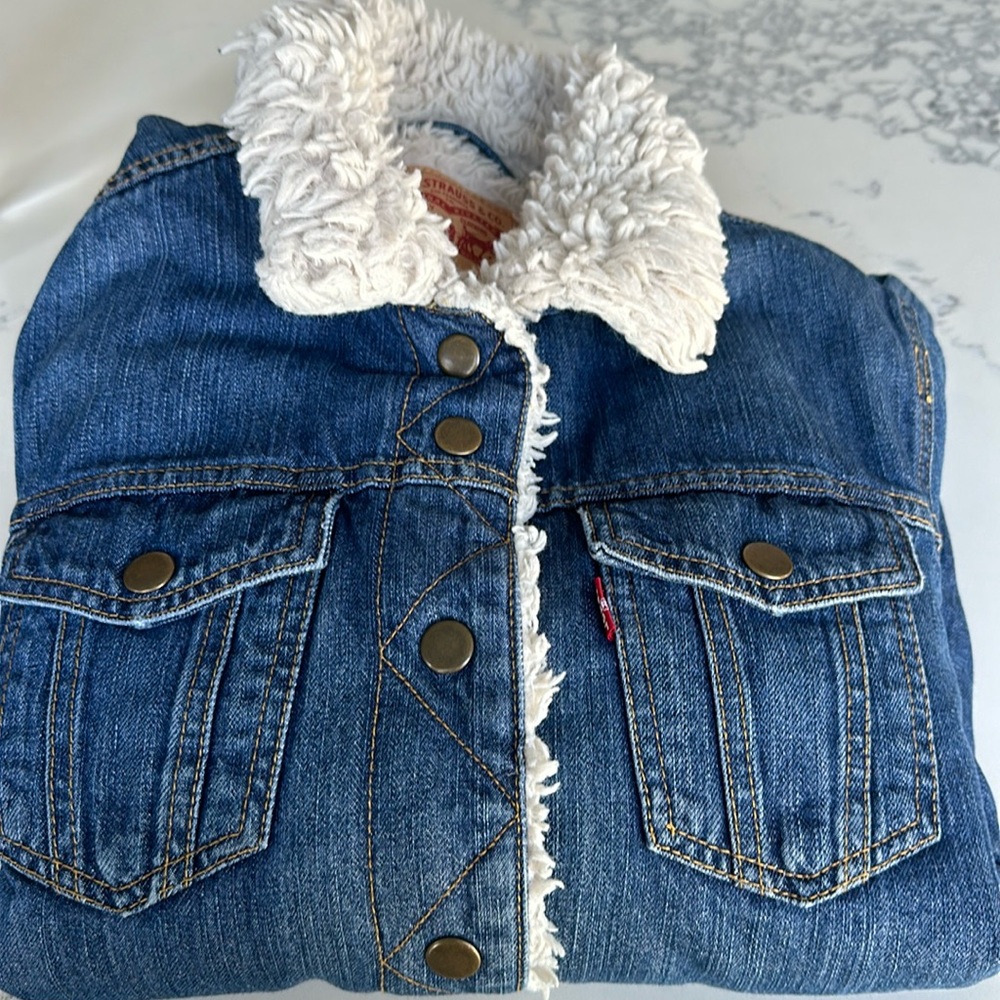 Denim Teddy-Lined Jacket - Blue
